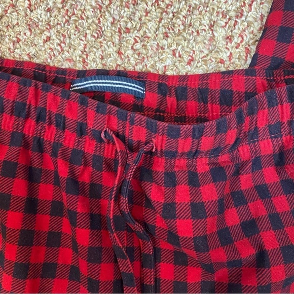 Nautica Mens Flannel Pajama Pants Red Black Gingham XL - Picture 7 of 8